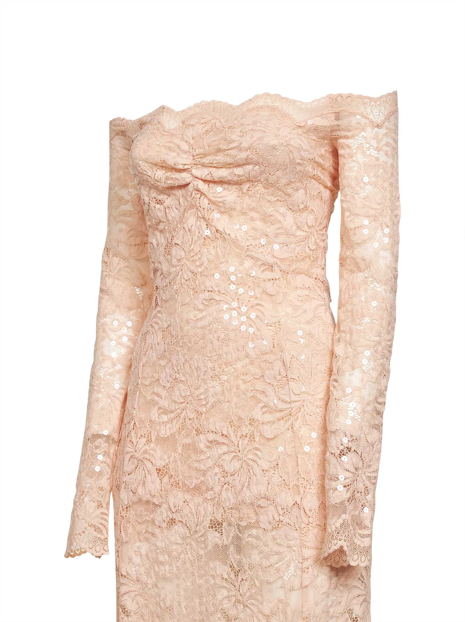 Midi Dress Salmon Pink Embroidered Sequins sold by Lord & Taylor product image thumbnail 3