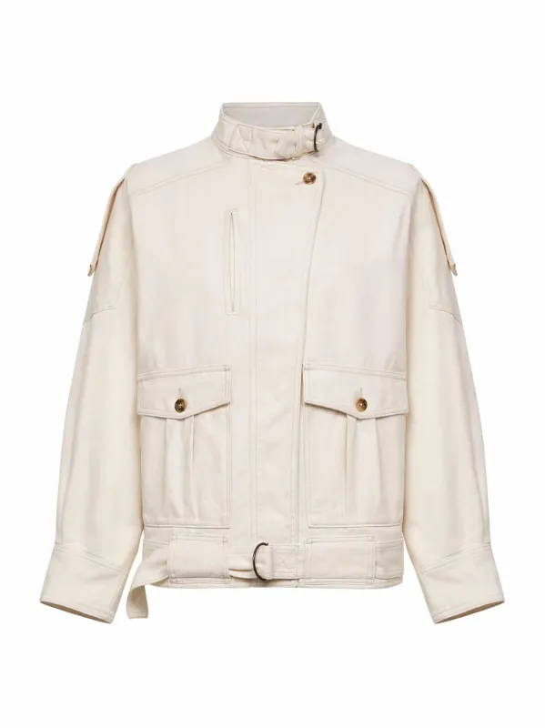 Jacket Isalya Ivory Cotton Denim made by Isabel Marant