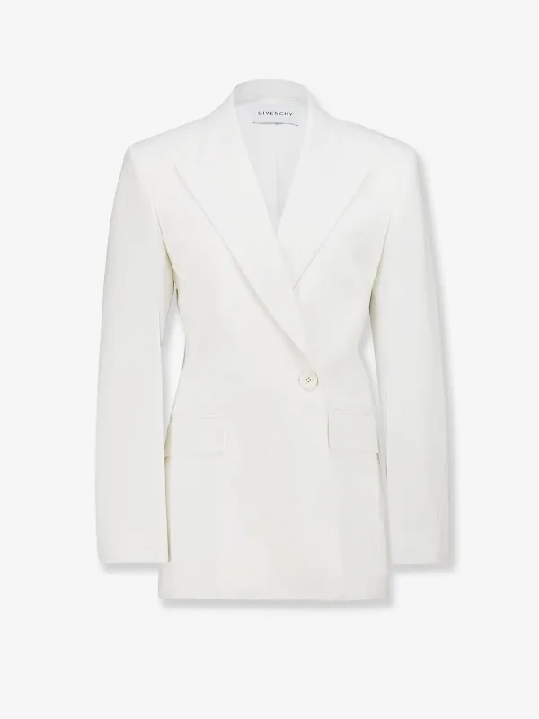 Blazer Wool and Mohair White made by Givenchy