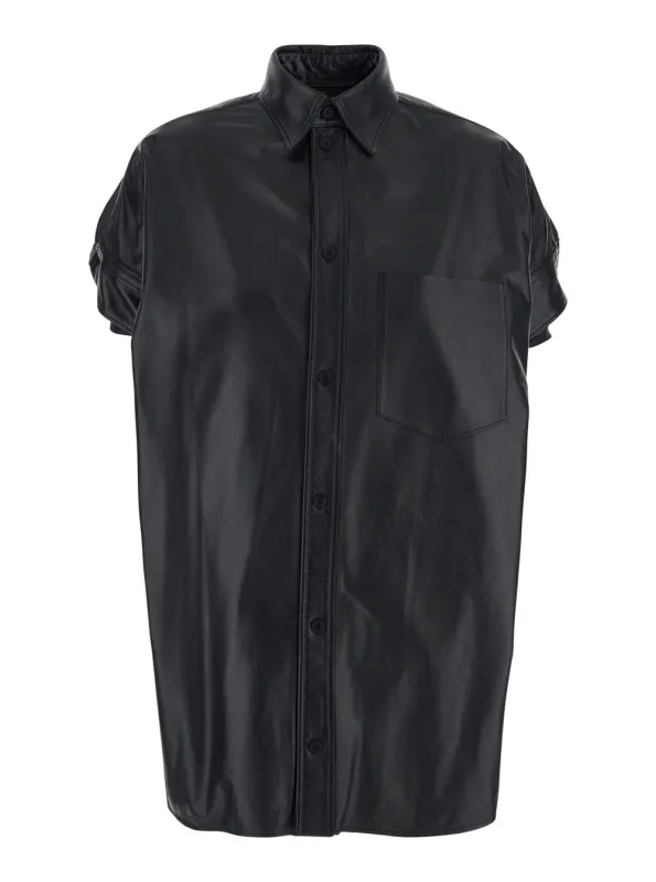 Shirt Black Lamb Leather made by Balenciaga