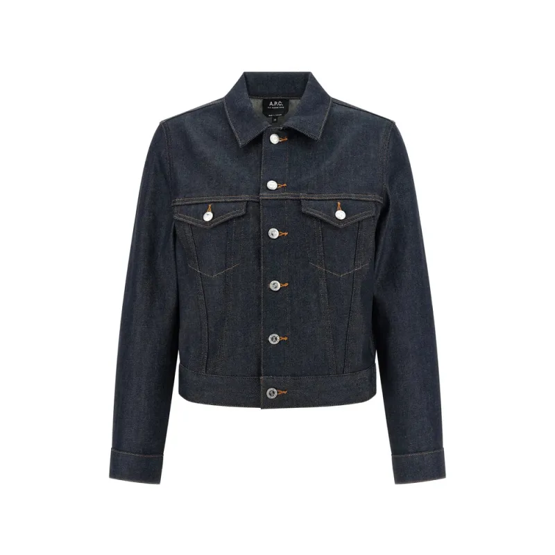 Denim Jacket with Contrast Stitching made by A.P.C.