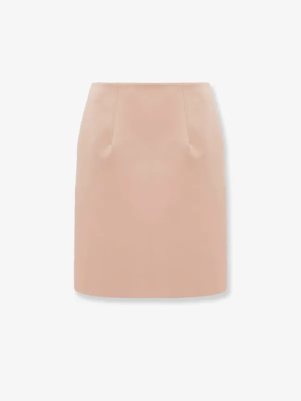 Satin Skirt with Side Zip made by Chloe