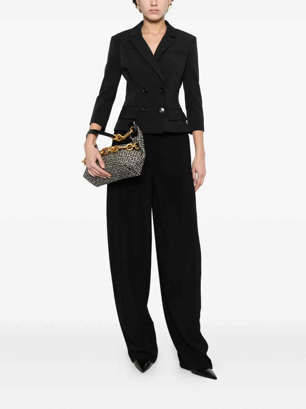 BLACK WIDE-LEG TROUSERS sold by Lord & Taylor product image thumbnail 3