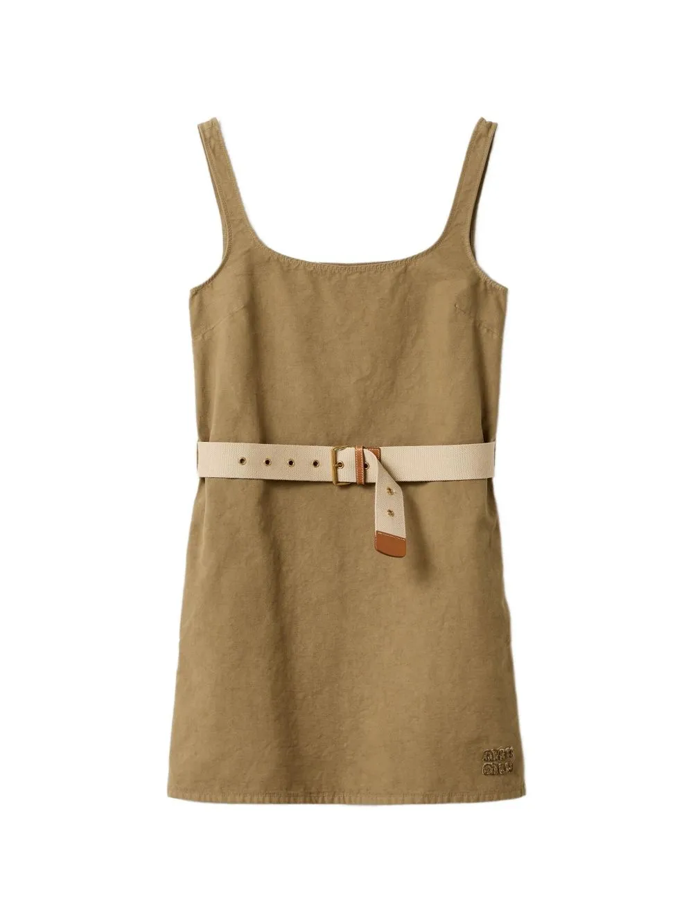 MILITARY GREEN STRAPS DRESS WITH BELT sold by Lord & Taylor product image thumbnail 3