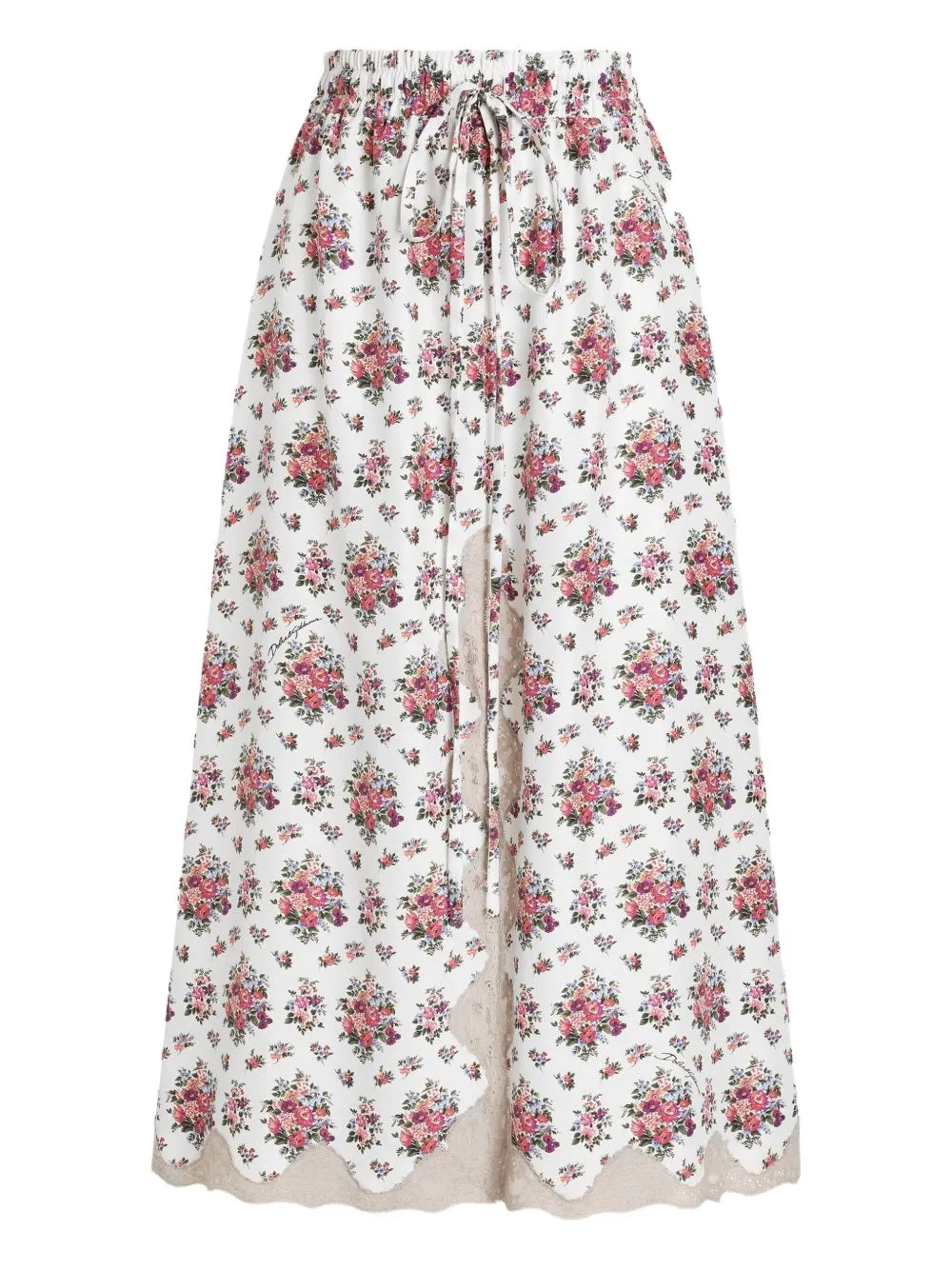 WHITE SKIRT WITH FLOWERS, LONG ELAST BAND sold by Lord & Taylor