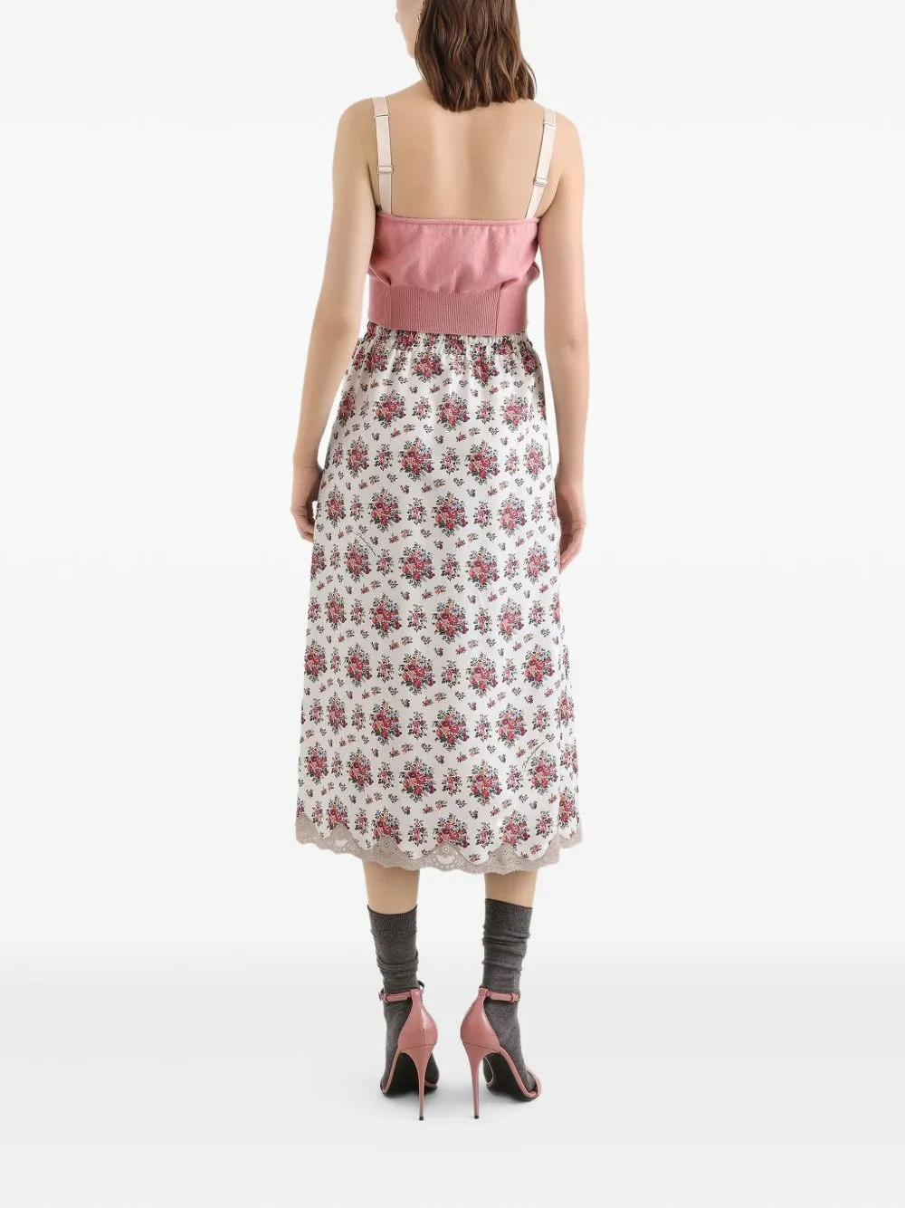 WHITE SKIRT WITH FLOWERS, LONG ELAST BAND sold by Lord & Taylor product image thumbnail 2