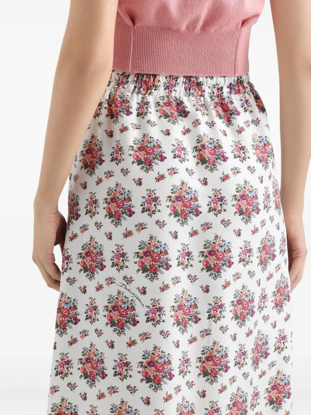 WHITE SKIRT WITH FLOWERS, LONG ELAST BAND sold by Lord & Taylor product image thumbnail 3