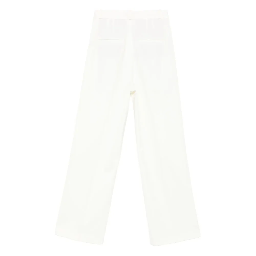 White Wool Blend Straight Leg Trousers sold by Lord & Taylor product image thumbnail 2