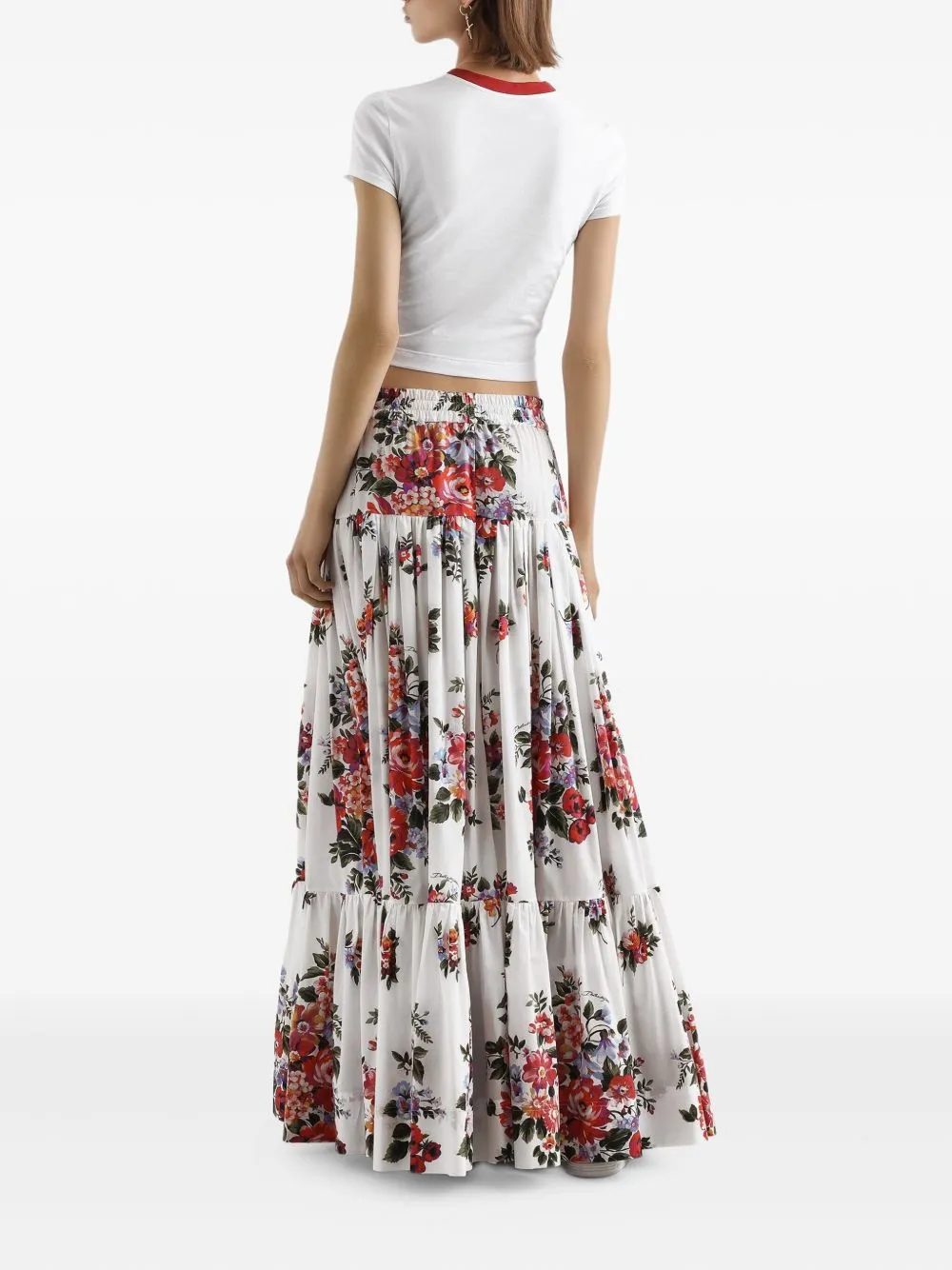 WHITE PLEATED SKIRT WITH FLORAL PRINT, LONG sold by Lord & Taylor product image thumbnail 2