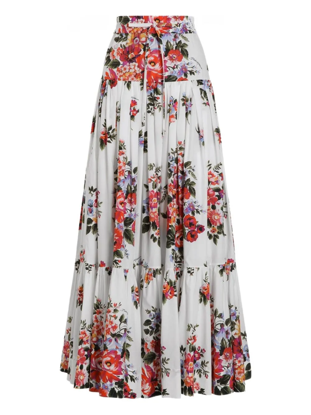 WHITE PLEATED SKIRT WITH FLORAL PRINT, LONG sold by Lord & Taylor