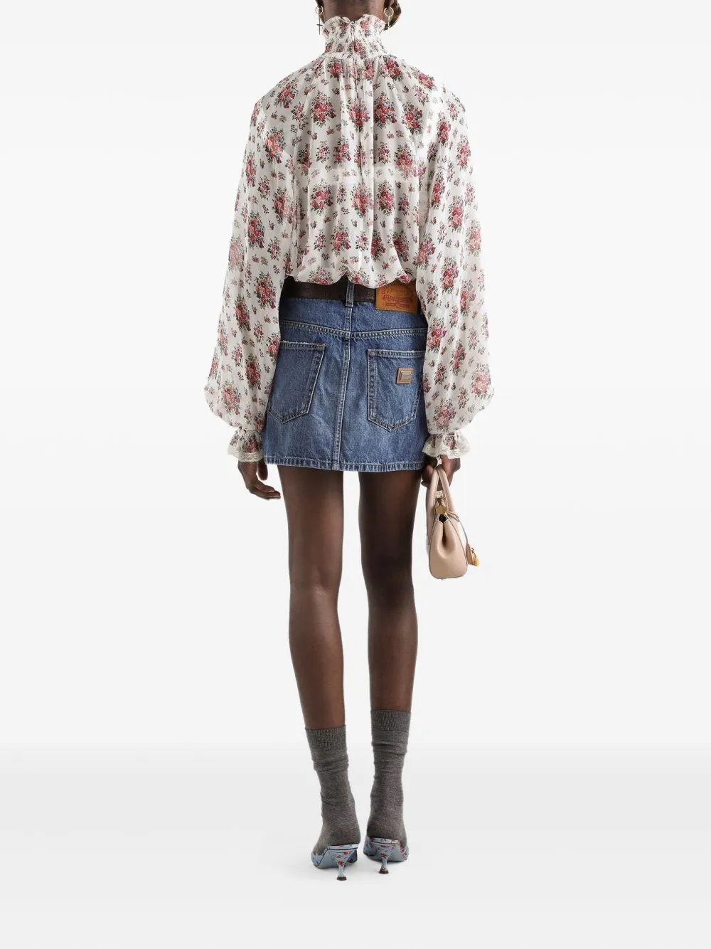 TRANSPARENT WHITE BLOUSE WITH FLOWERS sold by Lord & Taylor