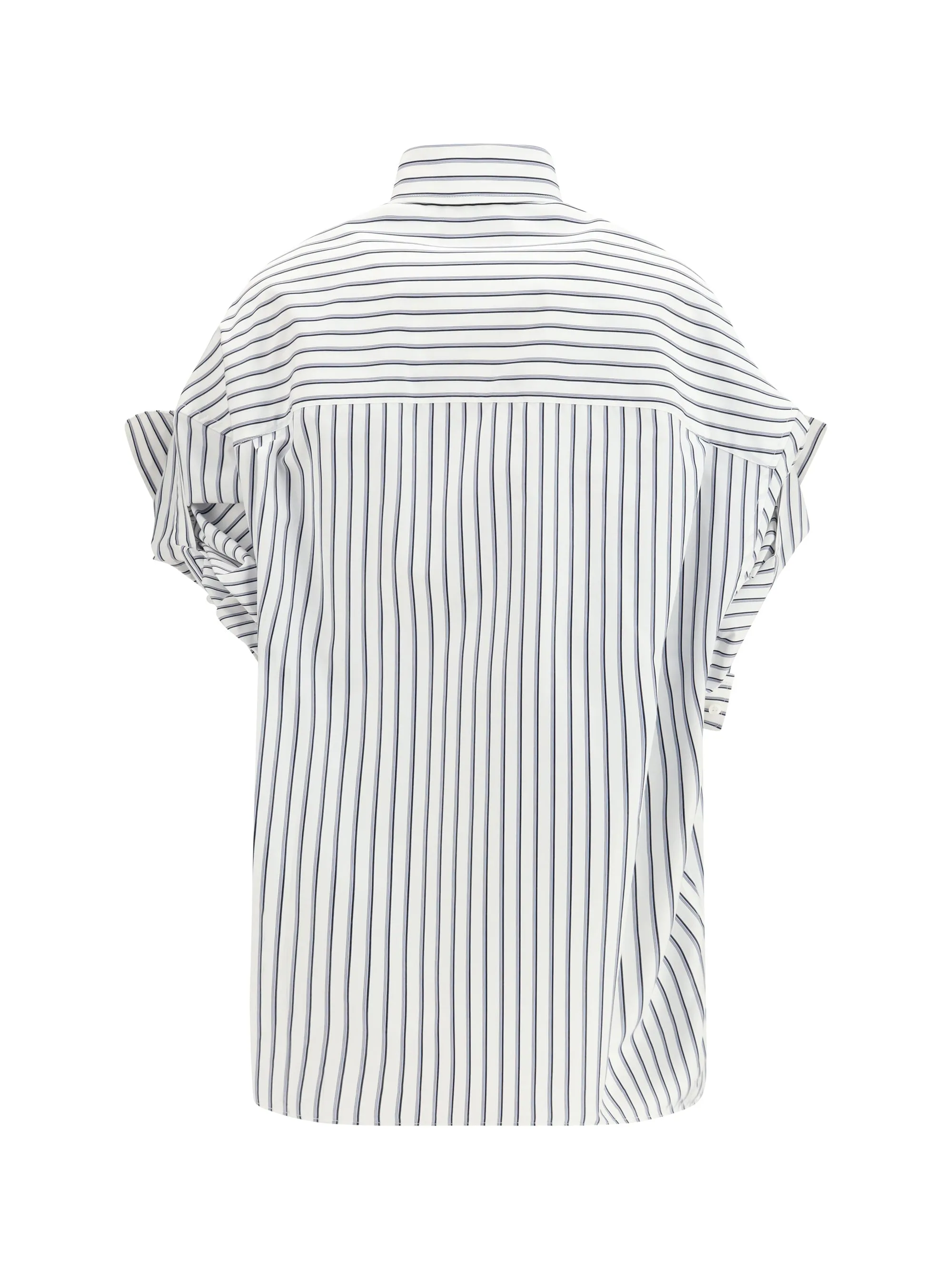 Shirt with Cuffed Sleeves White/Blue sold by Lord & Taylor product image thumbnail 3