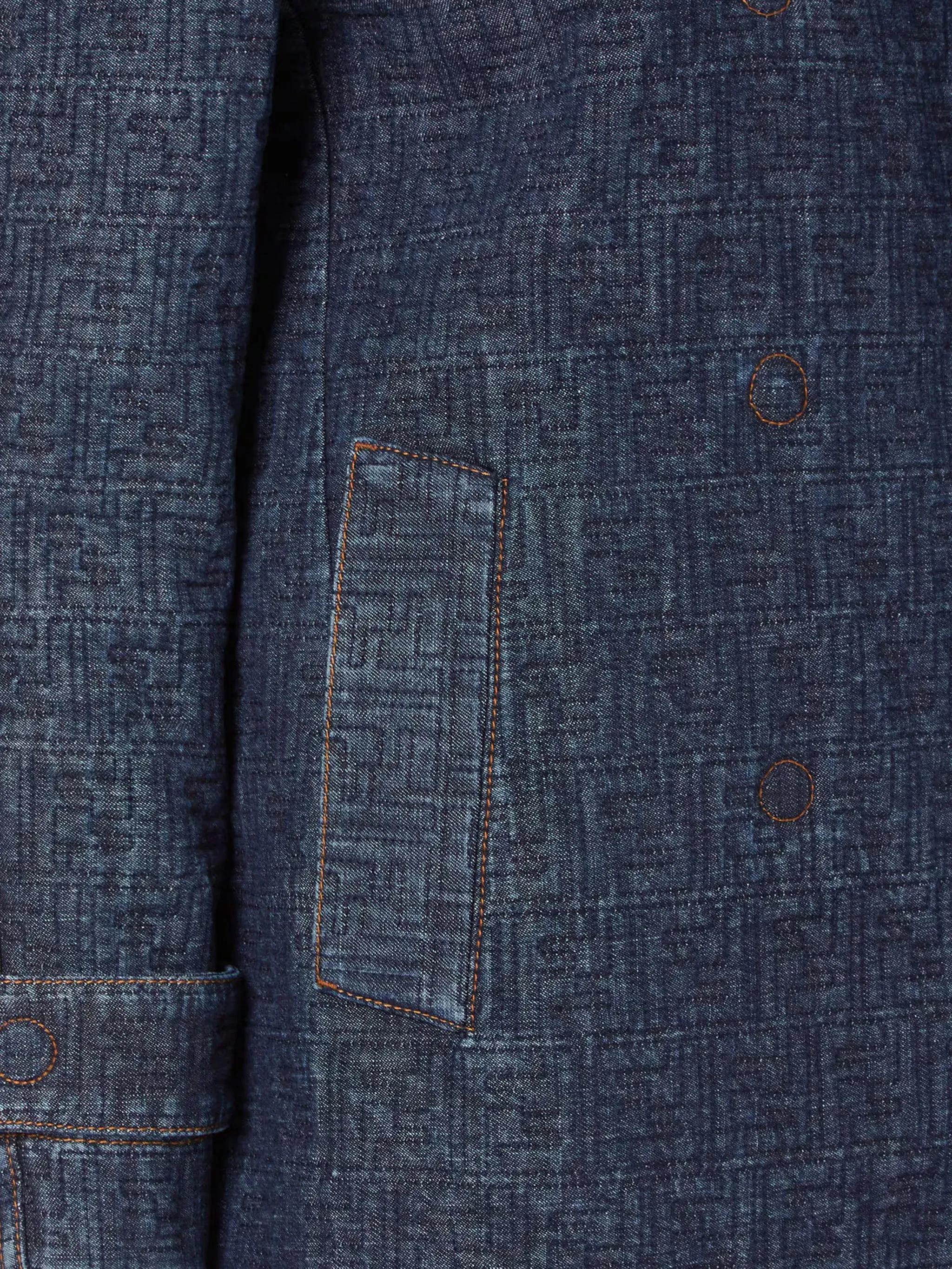 MONOGRAM SHORT DENIM COAT sold by Lord & Taylor product image thumbnail 4