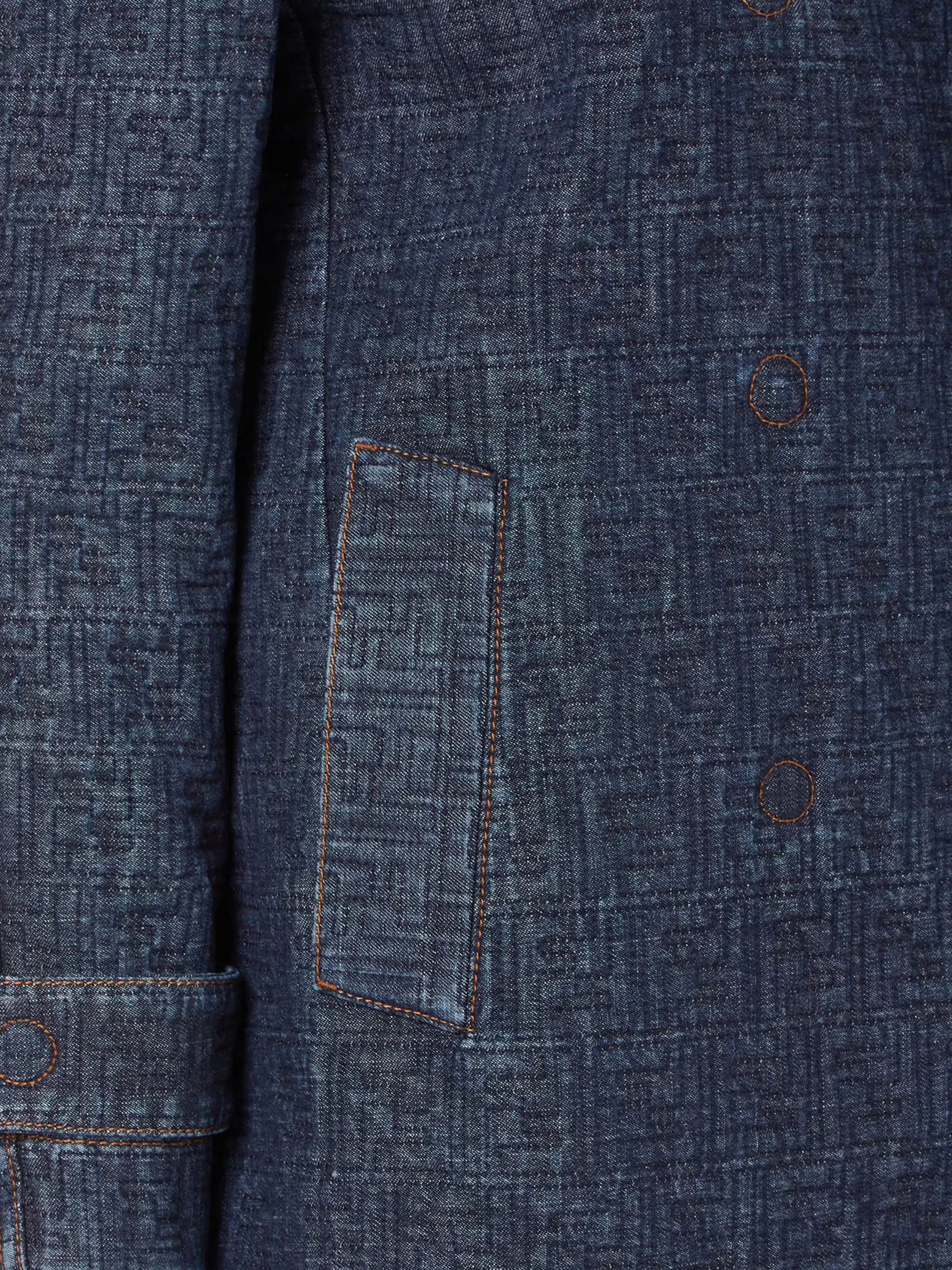 MONOGRAM SHORT DENIM COAT sold by Lord & Taylor product image thumbnail 3