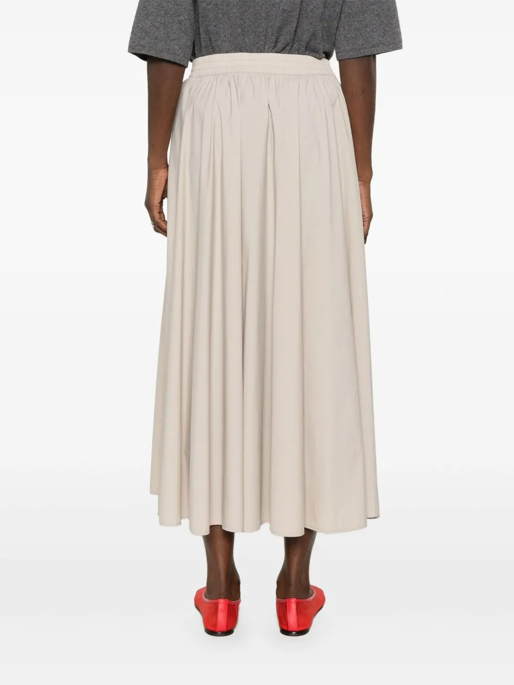 LONG BEIGE SKIRT WITH ELASTIC WAIST sold by Lord & Taylor product image thumbnail 4