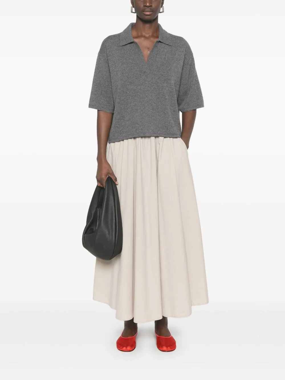 LONG BEIGE SKIRT WITH ELASTIC WAIST sold by Lord & Taylor product image thumbnail 5