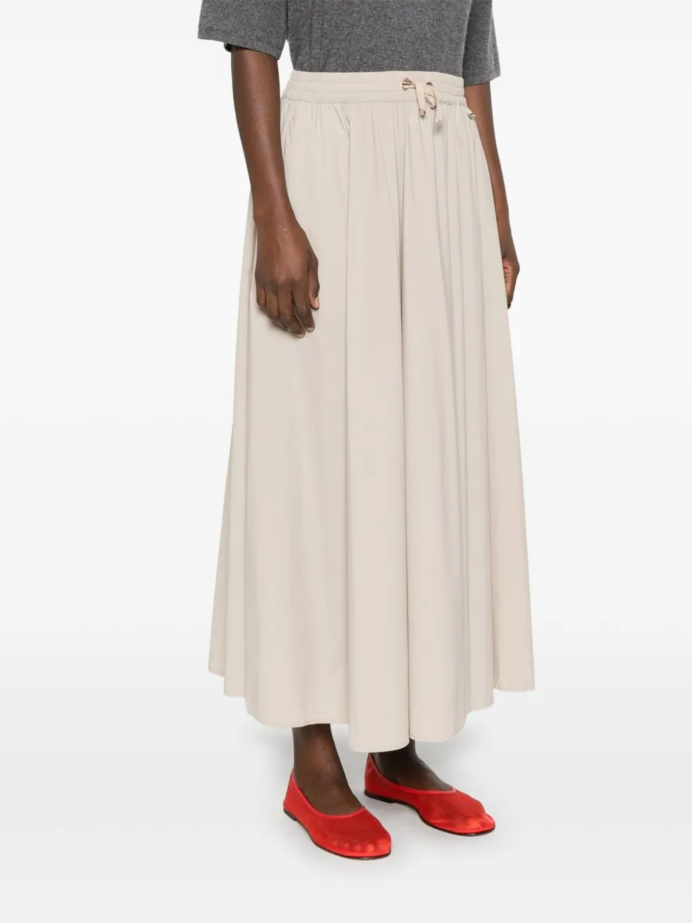 LONG BEIGE SKIRT WITH ELASTIC WAIST sold by Lord & Taylor product image thumbnail 3