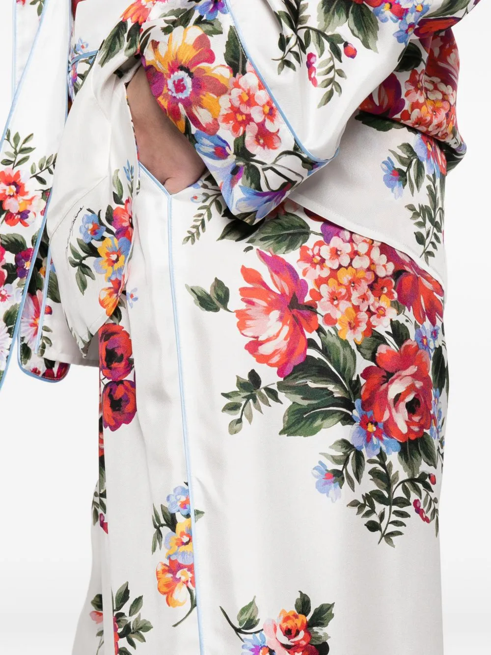 WHITE FLORAL PRINT TROUSERS, WIDE LEG sold by Lord & Taylor product image thumbnail 3