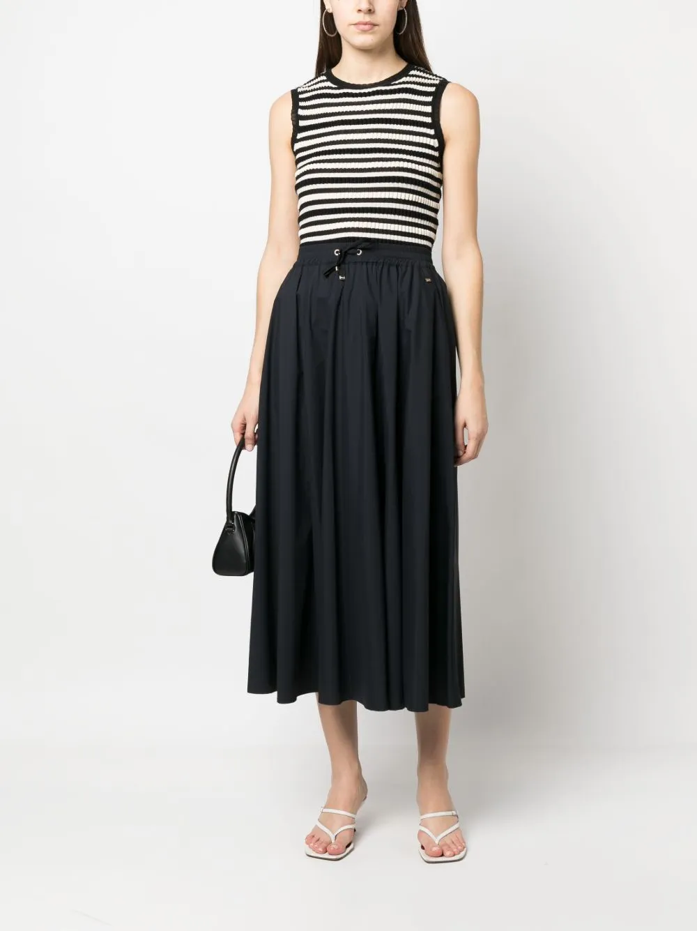 LONG BLACK SKIRT WITH ELASTIC WAIST sold by Lord & Taylor