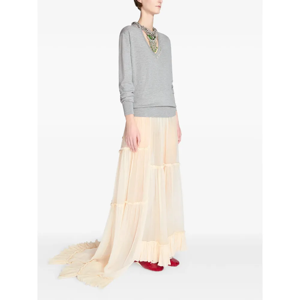 Skirt Tiered Silk Neutrals sold by Lord & Taylor product image thumbnail 2
