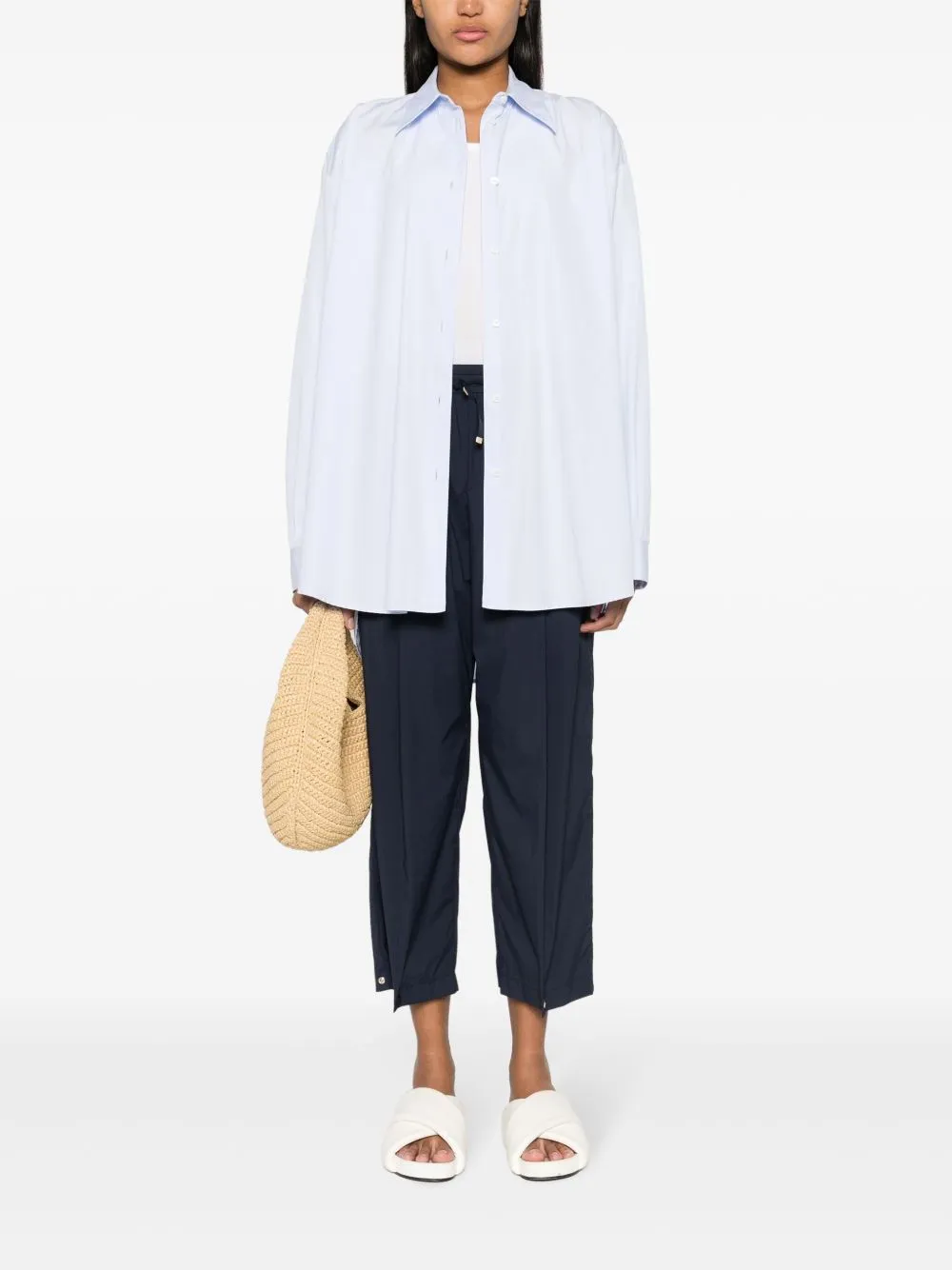 NAVY SPORT PANTS WITH ELASTIC WAIST sold by Lord & Taylor product image thumbnail 3