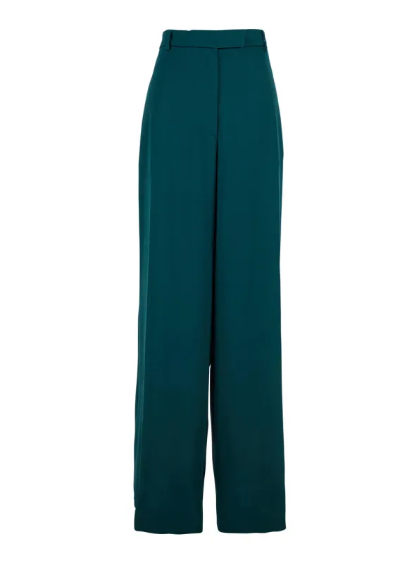 Blue Fabric Trousers with Belt Loops made by Dries Van Noten
