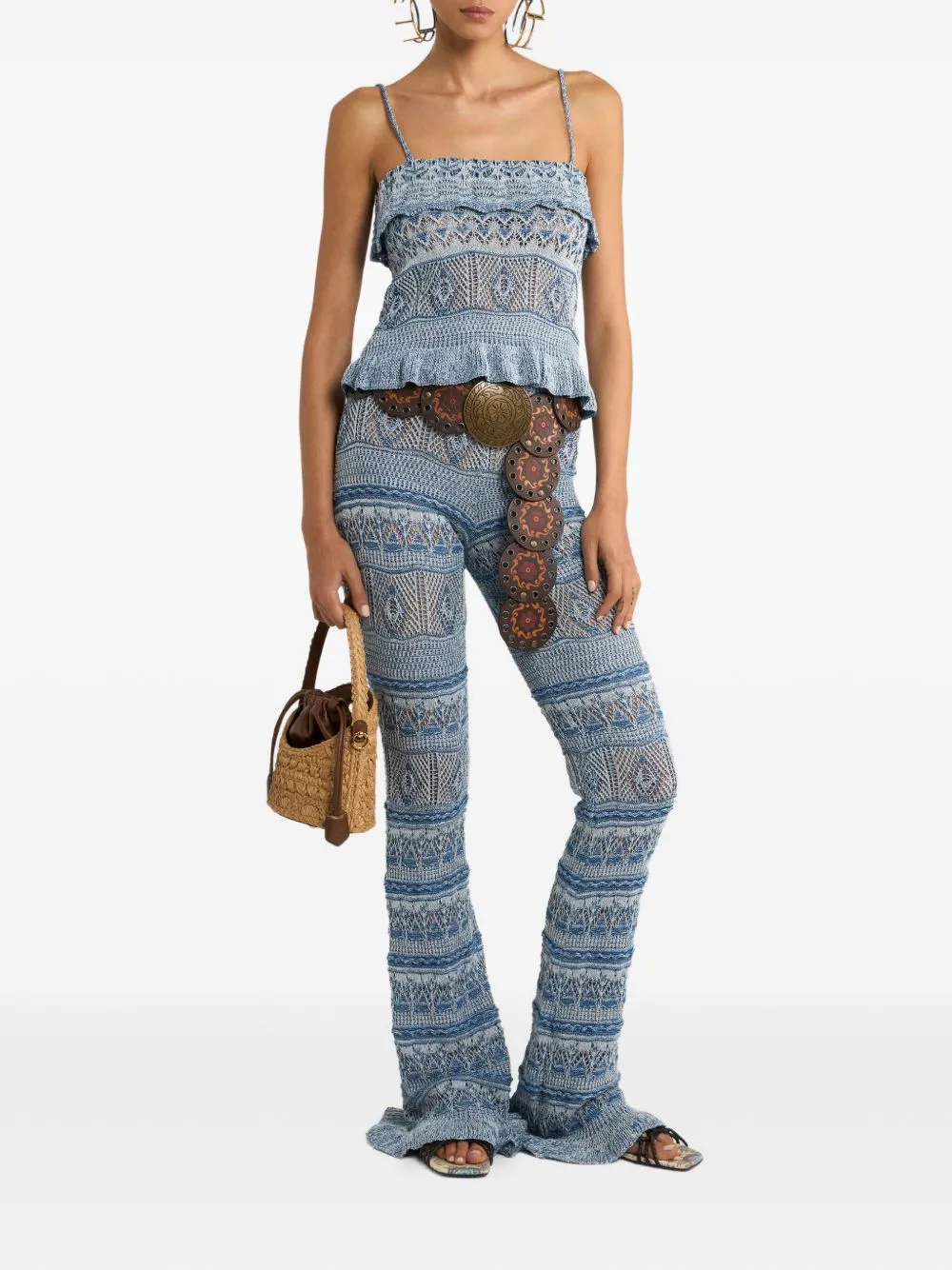 TOP WHITE NAVY PUNTO DET EMBROIDERED sold by Lord & Taylor product image thumbnail 5