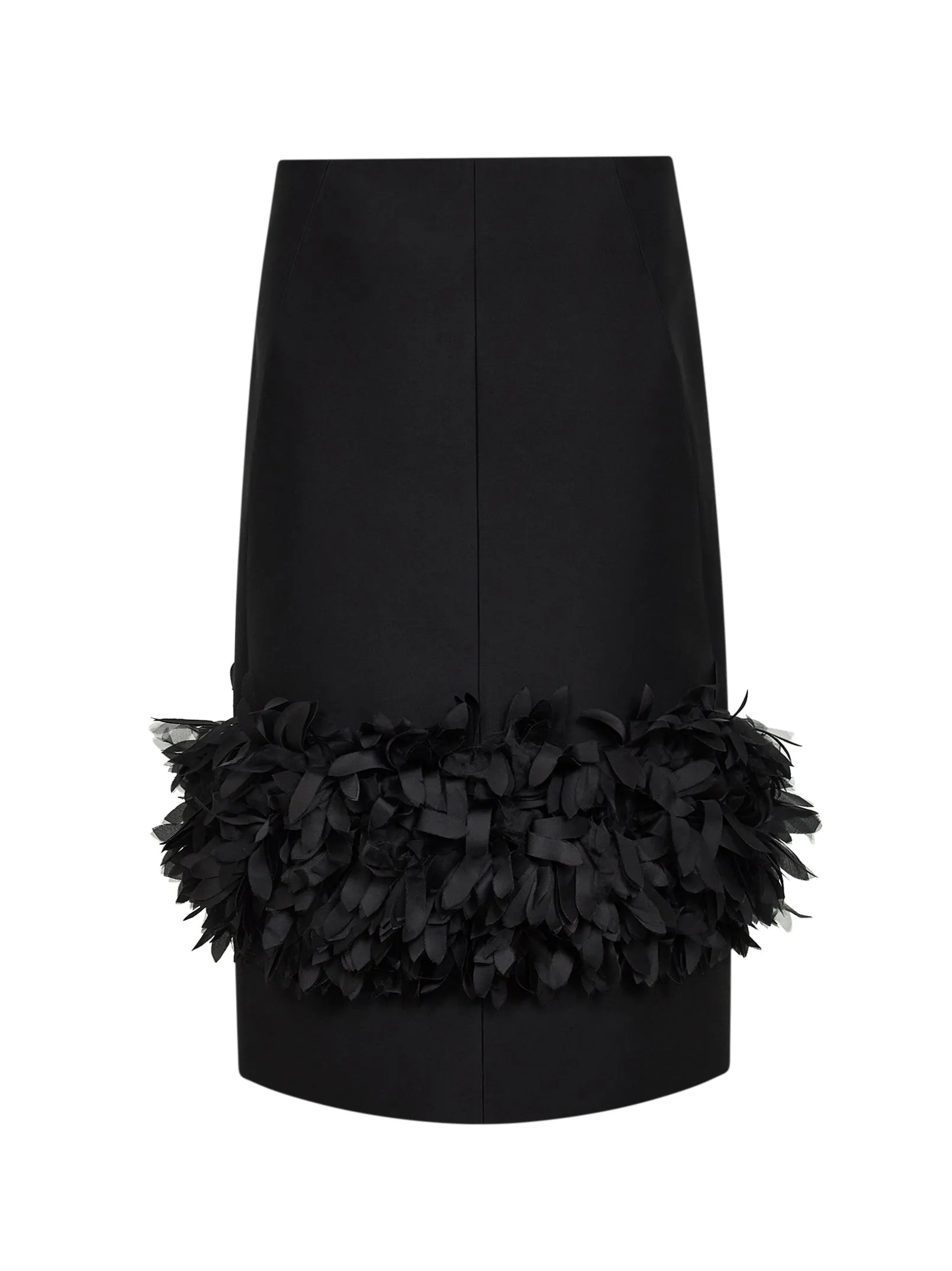 Black Wool and Silk Petal Midi Skirt sold by Lord & Taylor