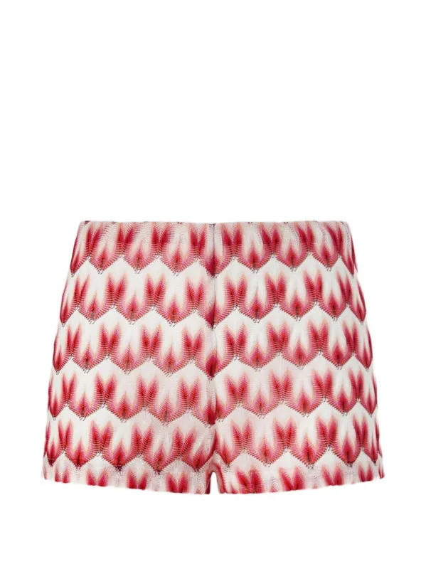 RED PINK WHITE SHORTS made by Missoni