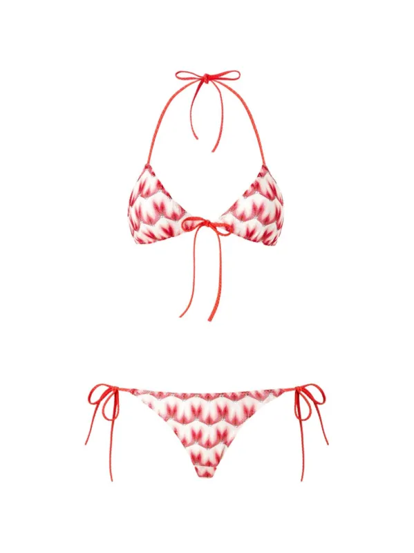 RED PINK WHITE BIKINI made by Missoni