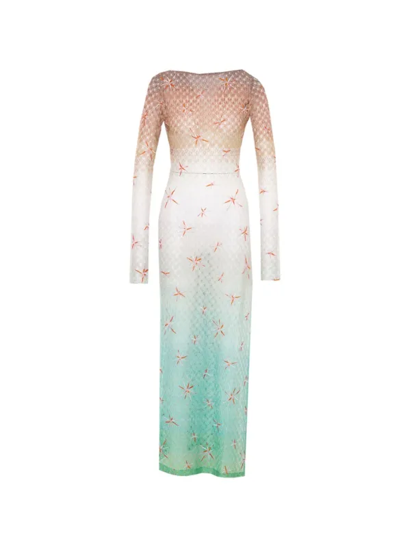 MULTICOLOR GRADIENT STAR ML DRESS made by Missoni