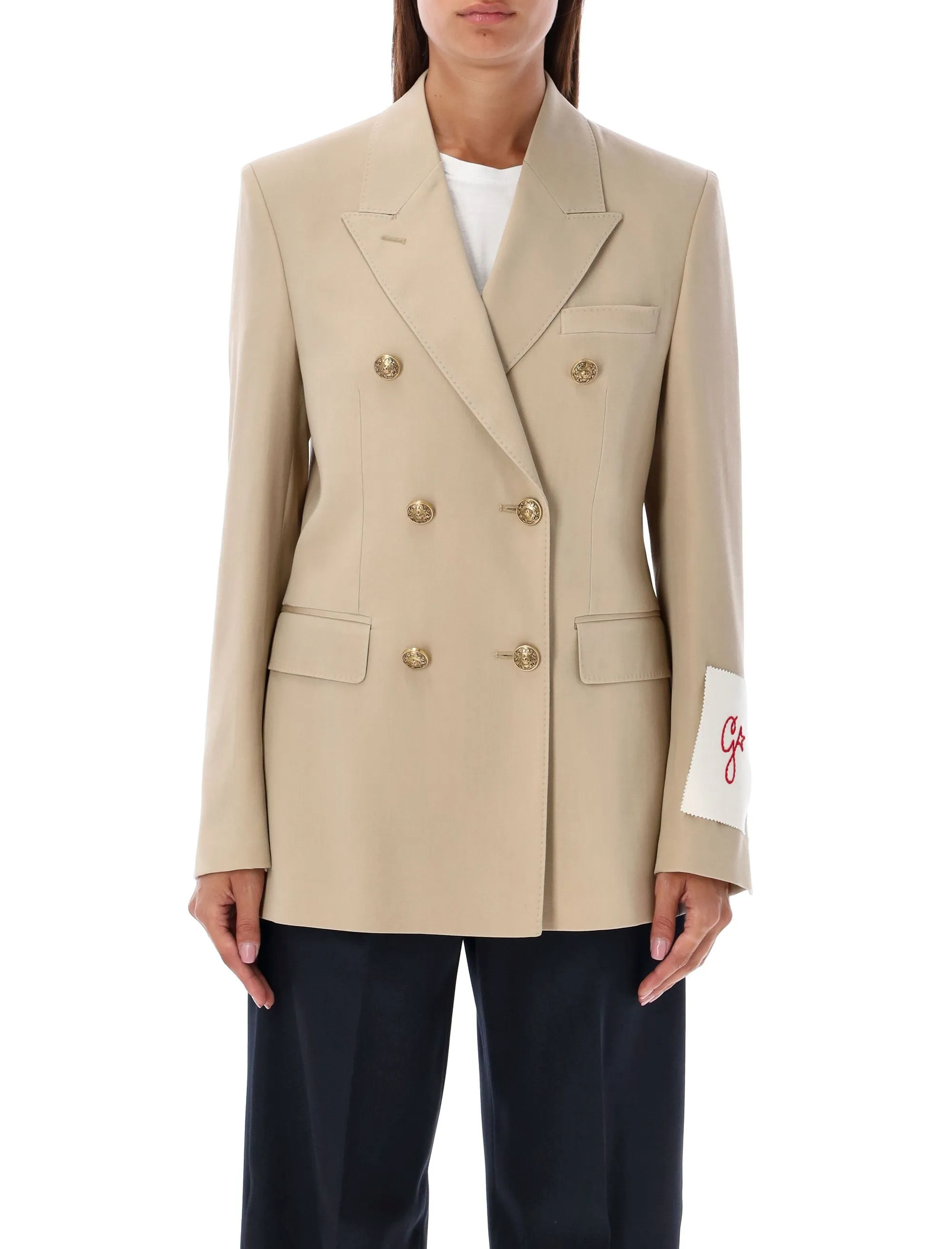 BEIGE BLAZER WITH GOLD BUTTONS sold by Lord & Taylor