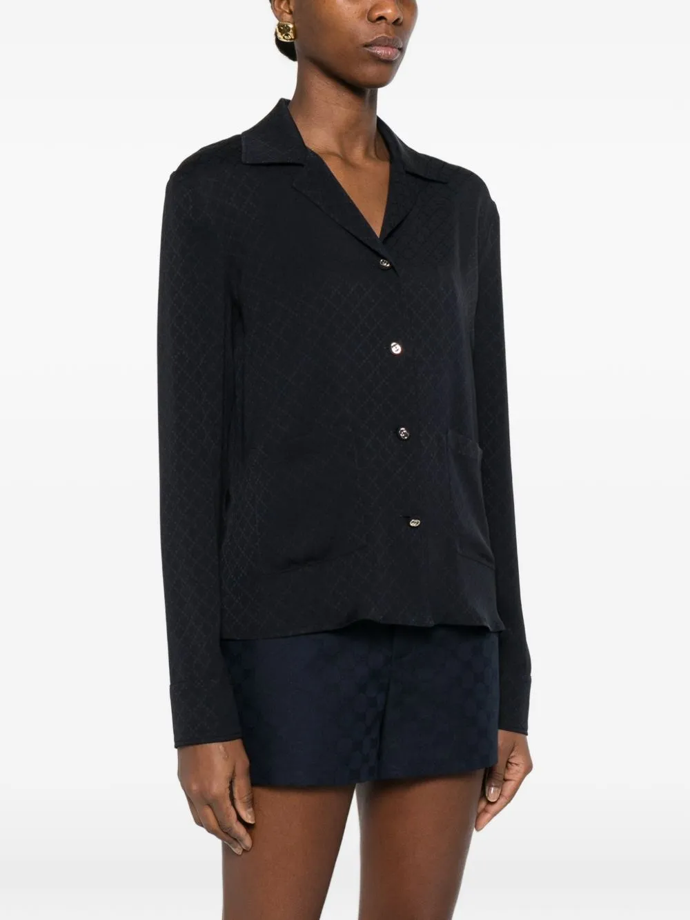 SHIRT IN SILK BLEND JACQUARD sold by Lord & Taylor product image thumbnail 5