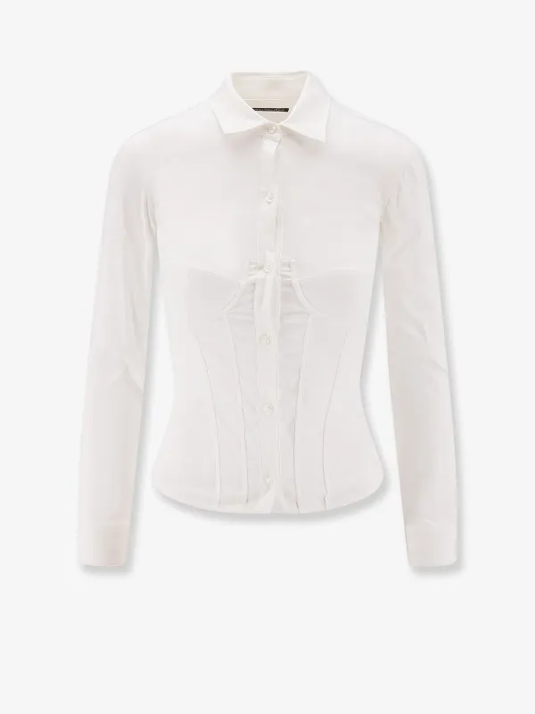 Cotton Blend Corset Shirt made by Balenciaga