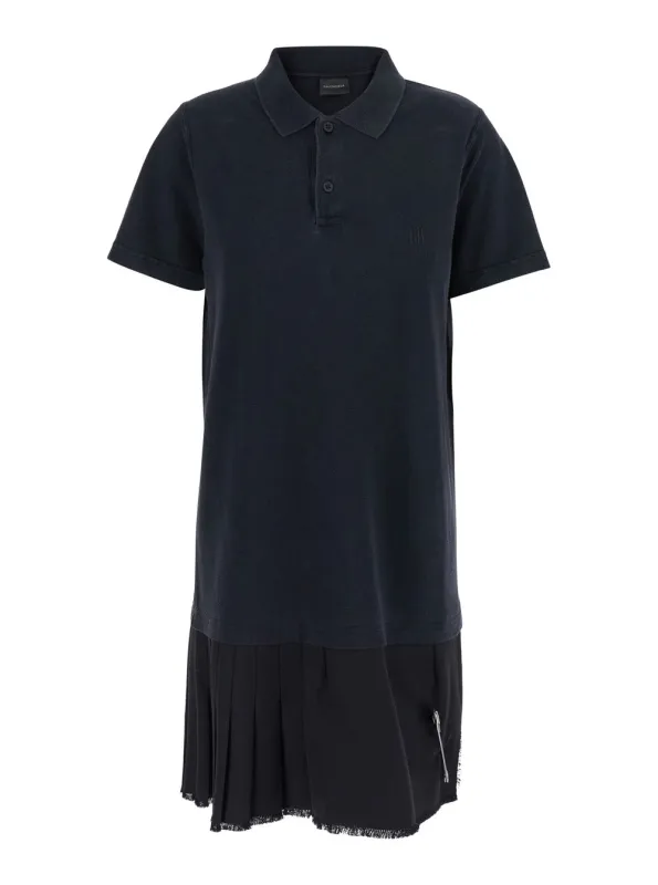Black Layered Dress with Polo Collar made by Balenciaga