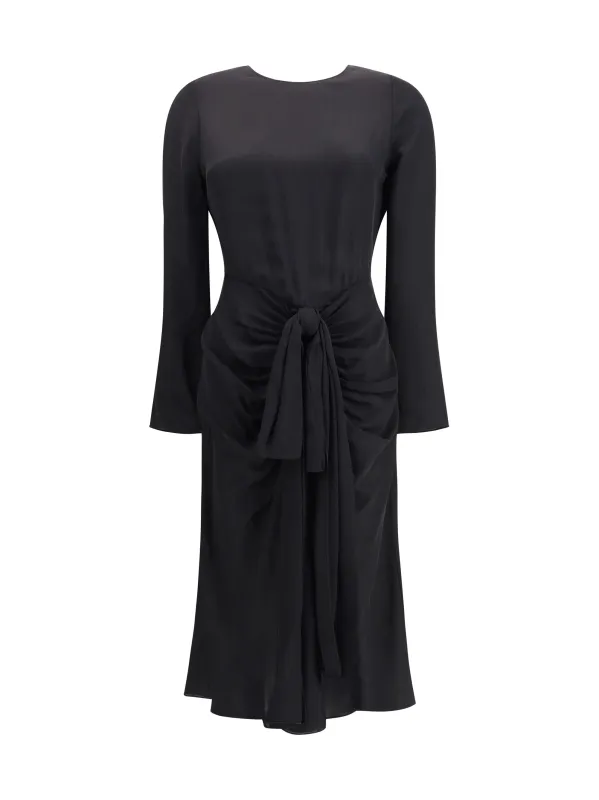 Dress Draped Viscose Black made by Alaia