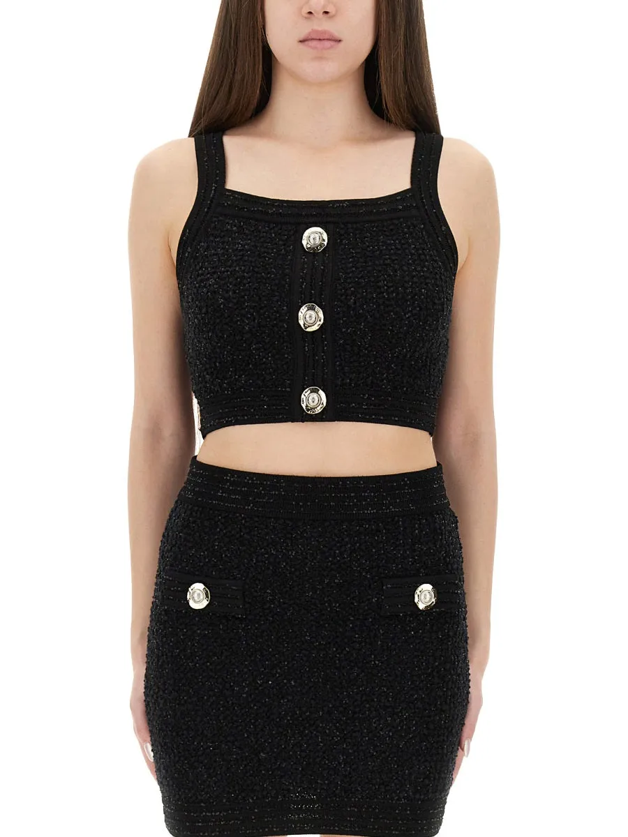 Tweed Crop Top sold by Lord & Taylor