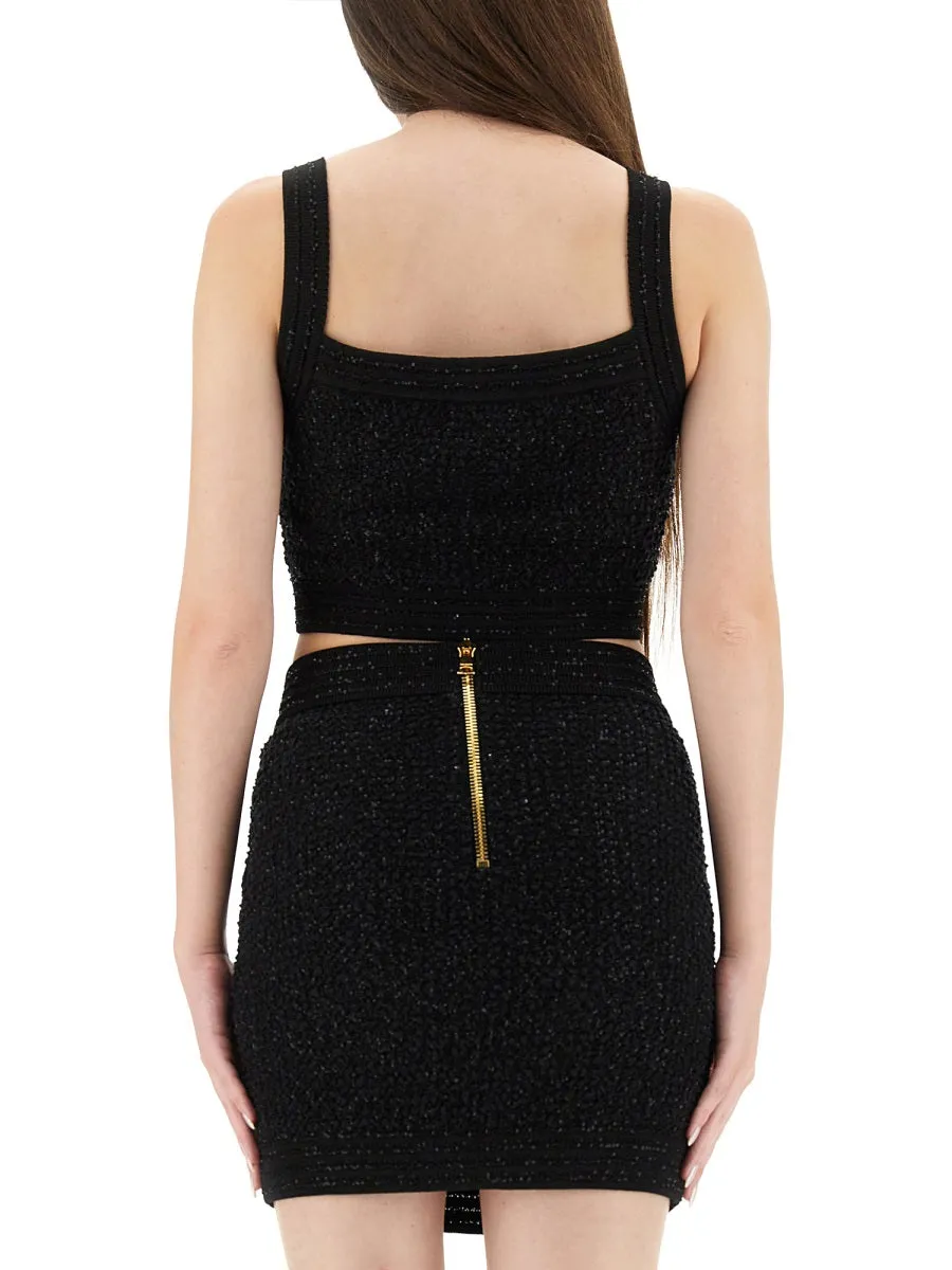 Tweed Crop Top sold by Lord & Taylor product image thumbnail 2