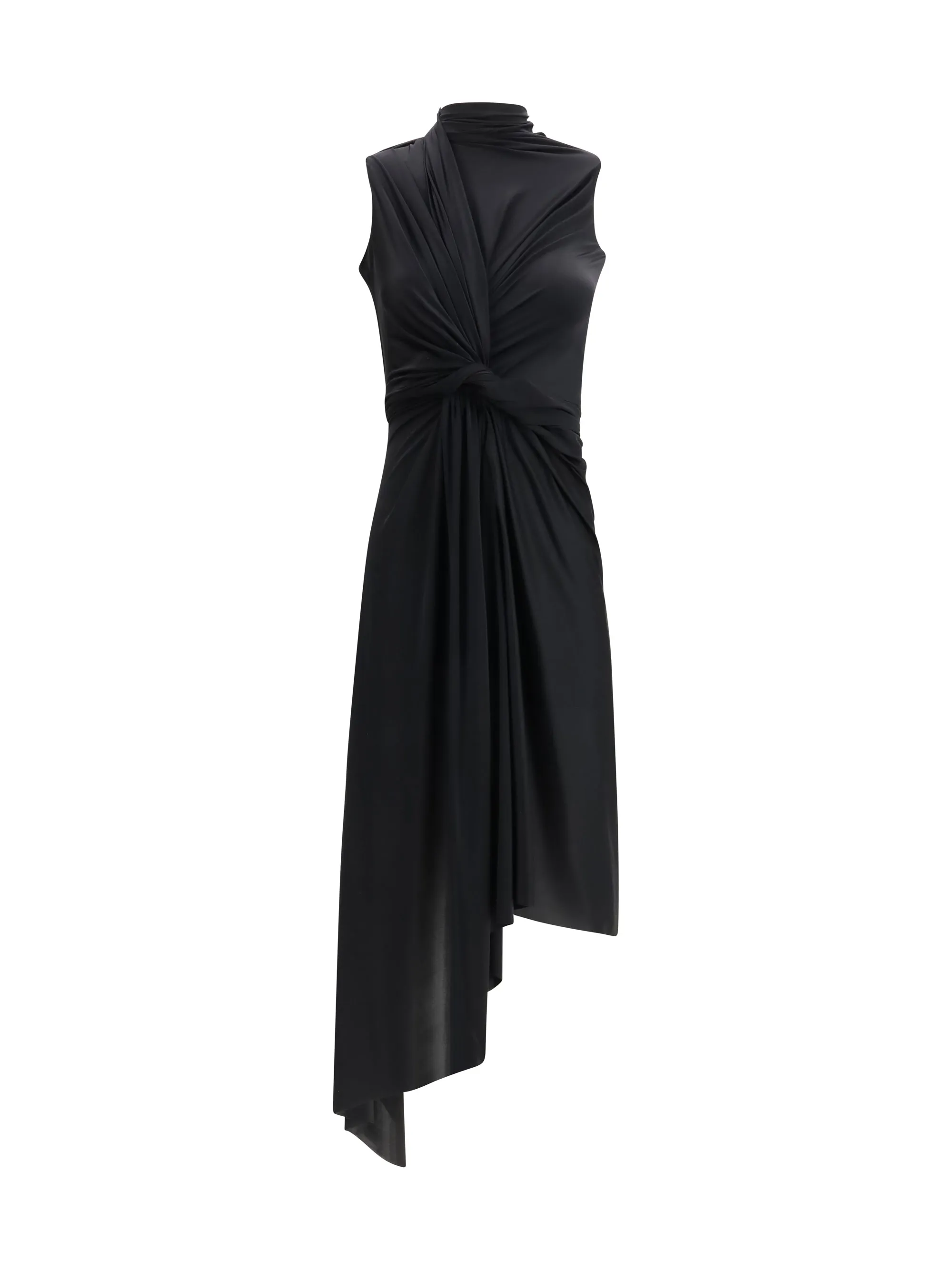 Dress Draped Midi Black sold by Lord & Taylor