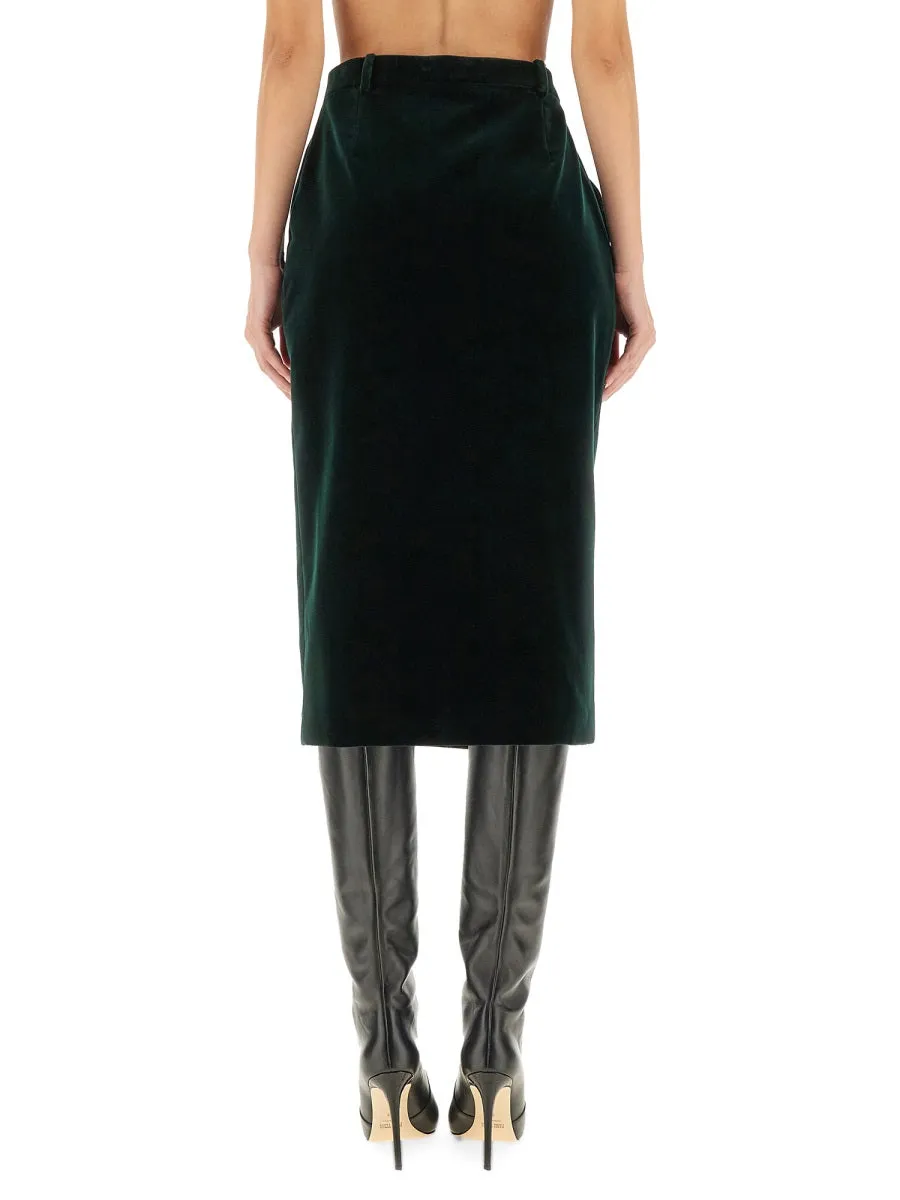 Velvet Crossover Midi Skirt sold by Lord & Taylor product image thumbnail 2