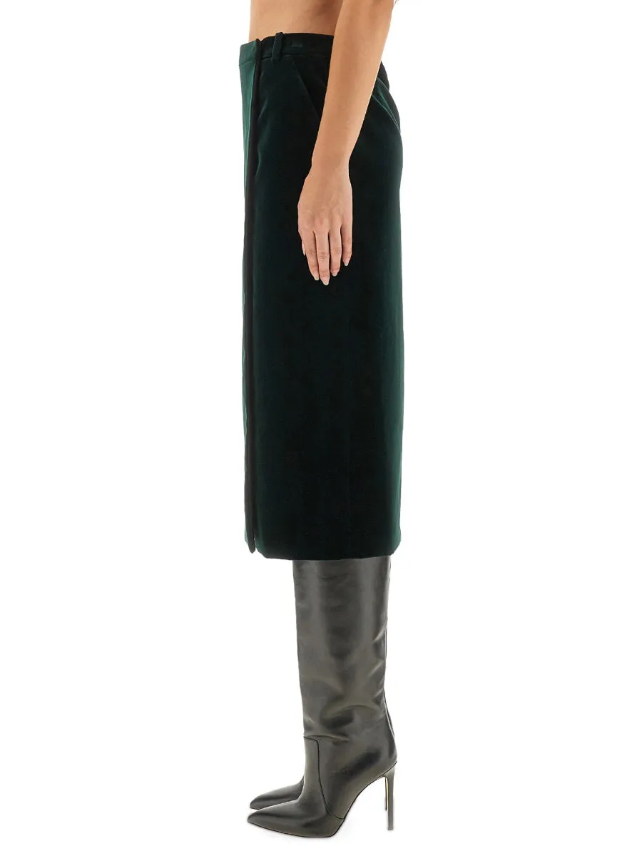 Velvet Crossover Midi Skirt sold by Lord & Taylor product image thumbnail 3