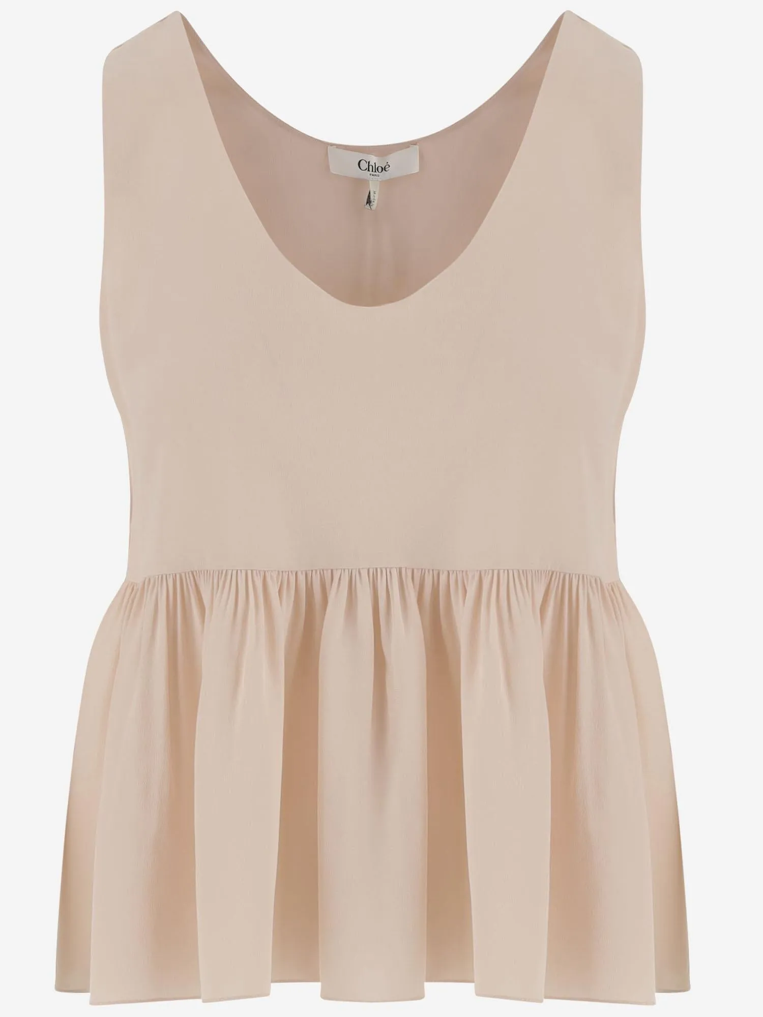 Silk Crepe Ruffled Top sold by Lord & Taylor