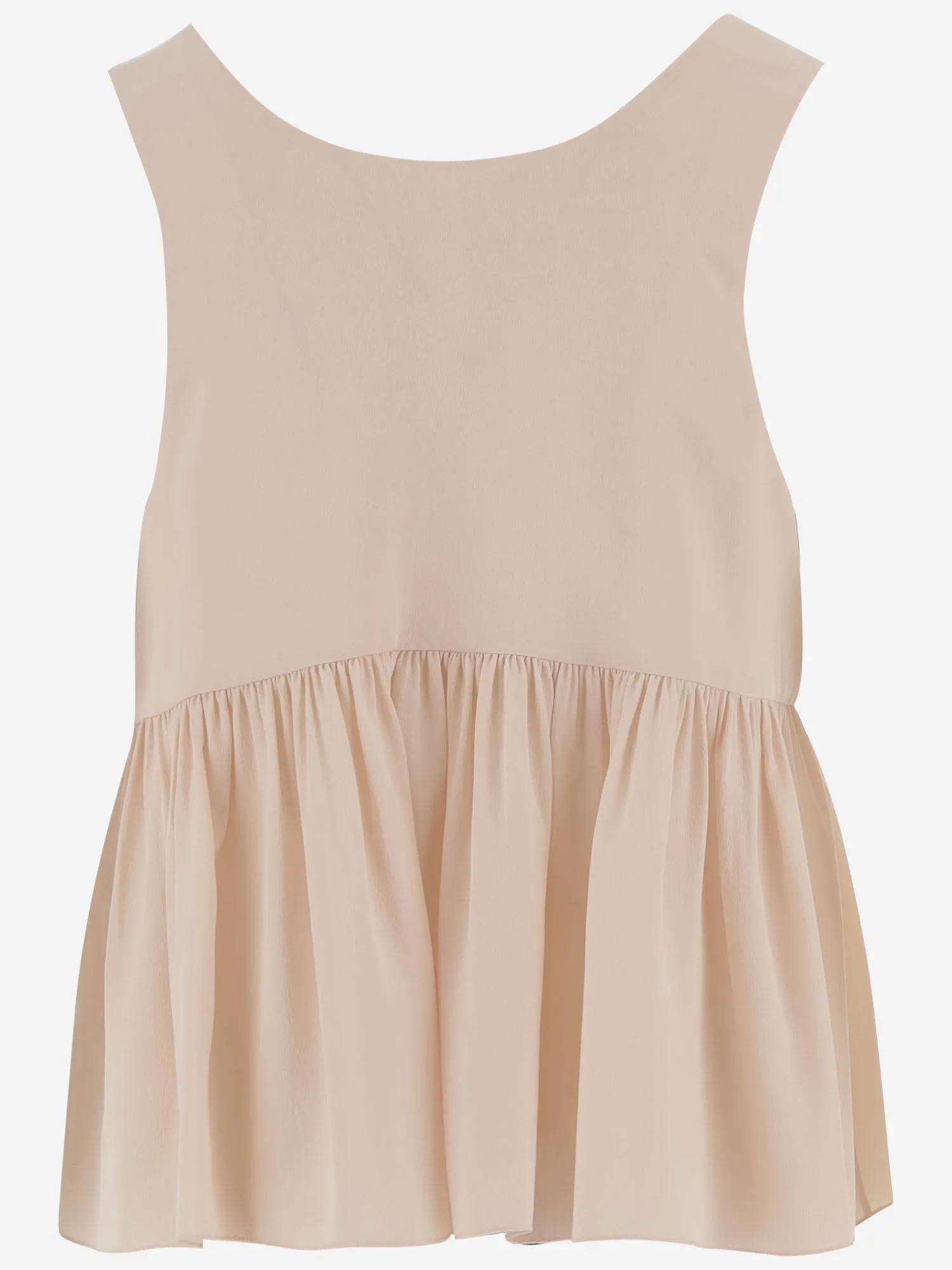 Silk Crepe Ruffled Top sold by Lord & Taylor product image thumbnail 3