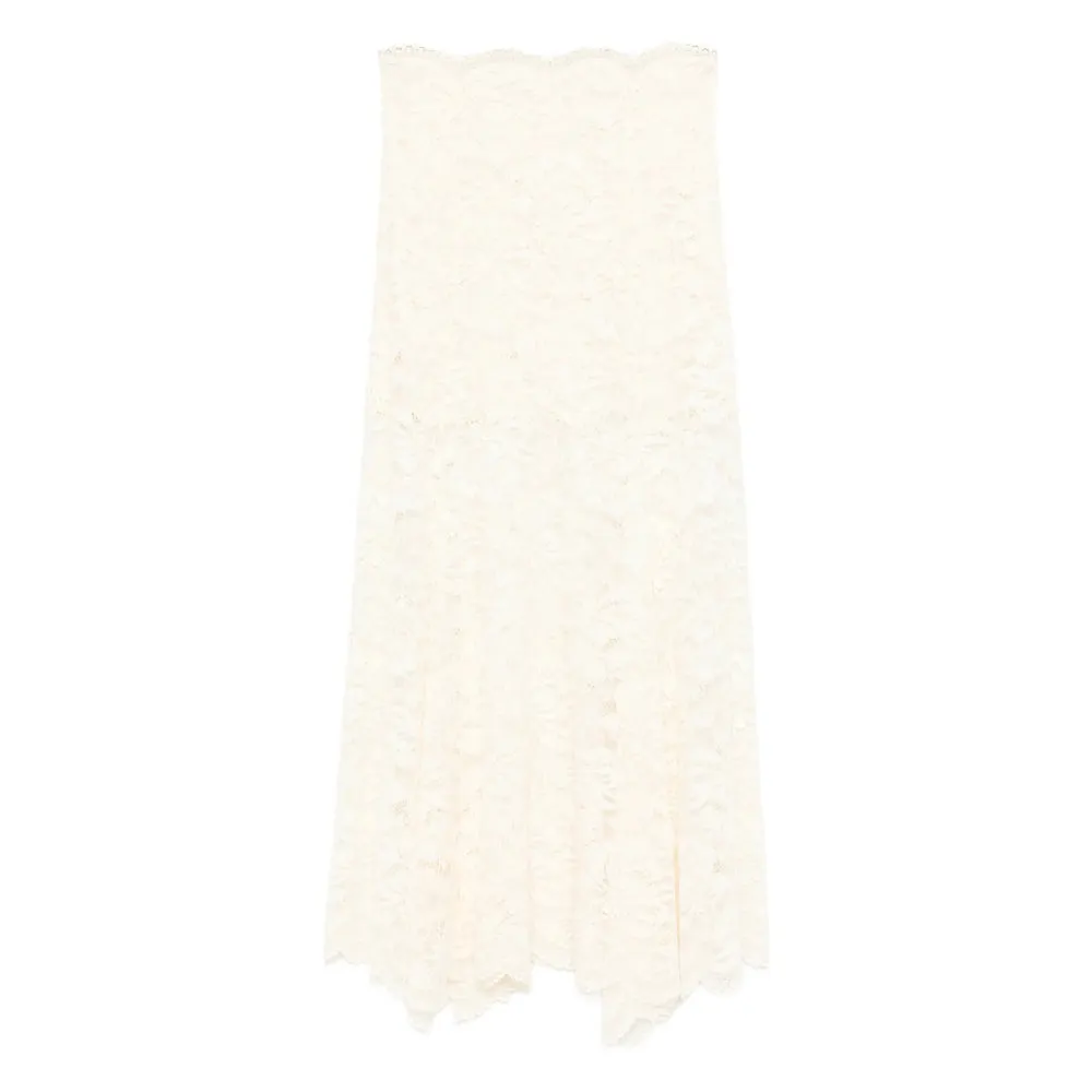 Beige Lace Asymmetric Hem Skirt sold by Lord & Taylor