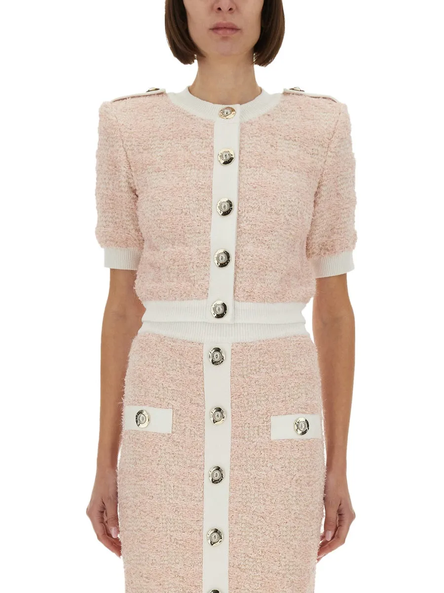 Tweed Cardigan in Pink sold by Lord & Taylor