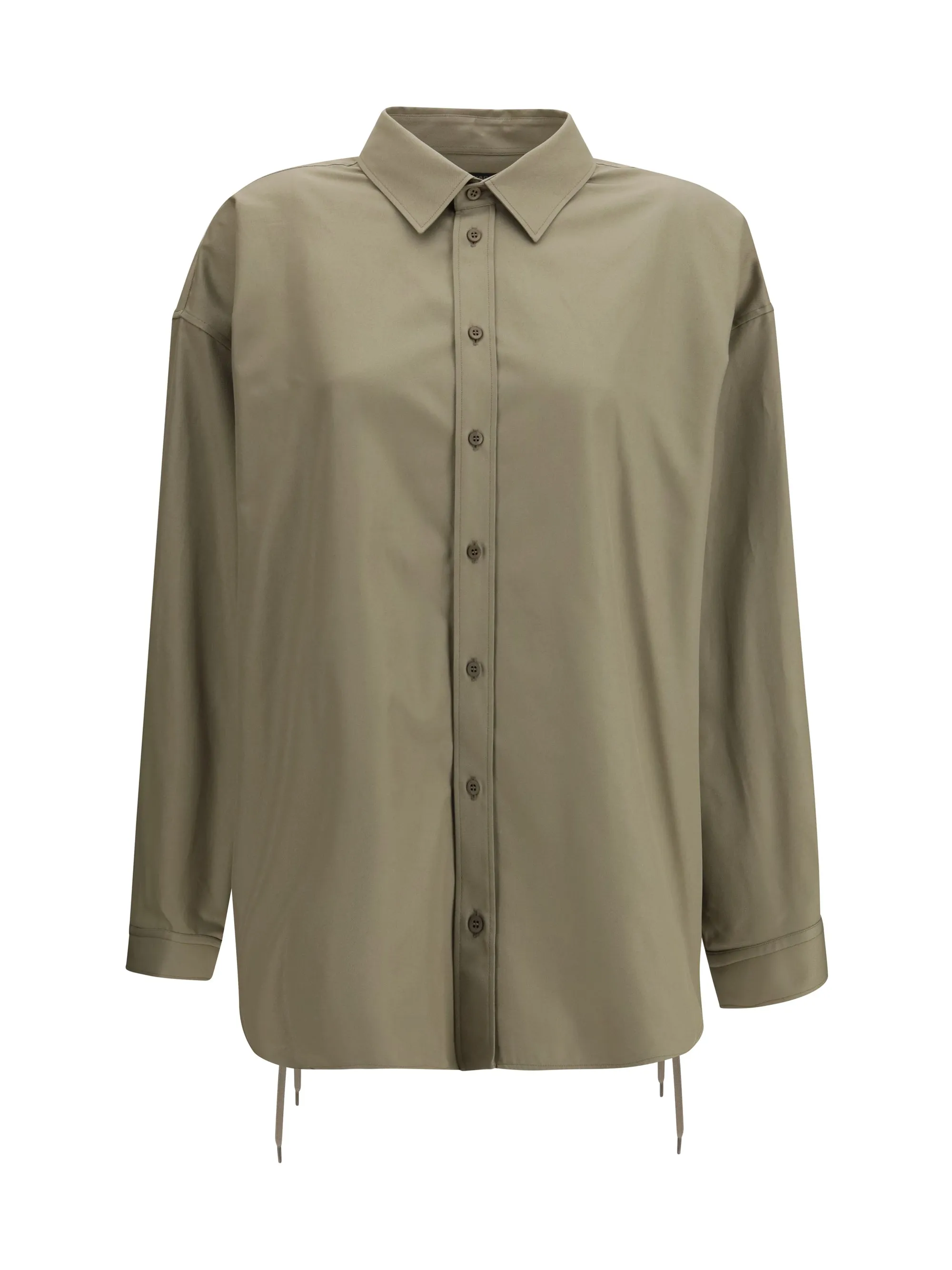 Lace-Up Shirt Sand Beige sold by Lord & Taylor