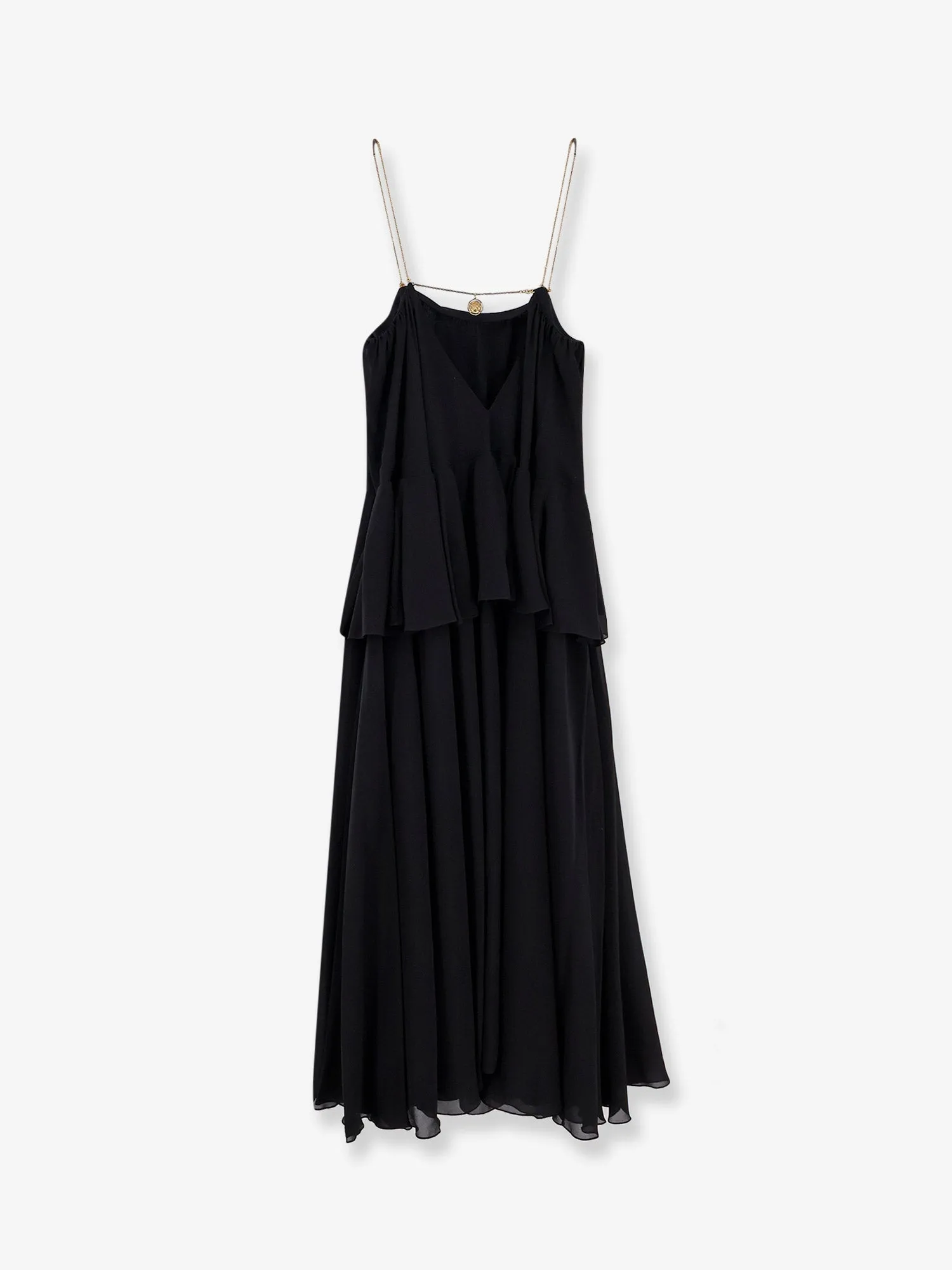 Flounced Silk Long Dress sold by Lord & Taylor product image thumbnail 4