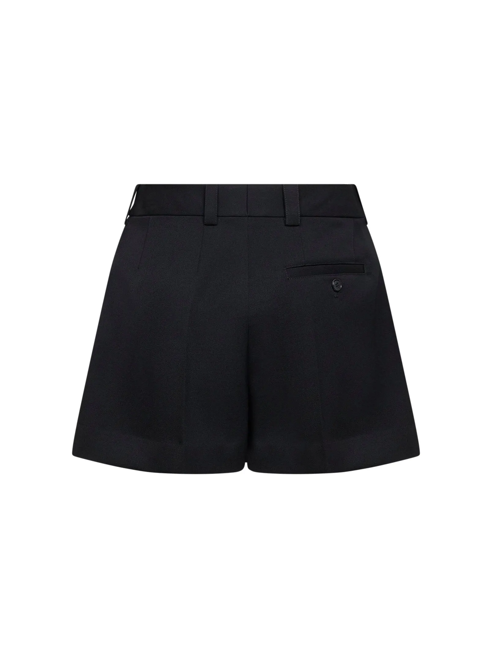 Black Grain de Poudre Wool One-Pleat Shorts sold by Lord & Taylor product image thumbnail 2