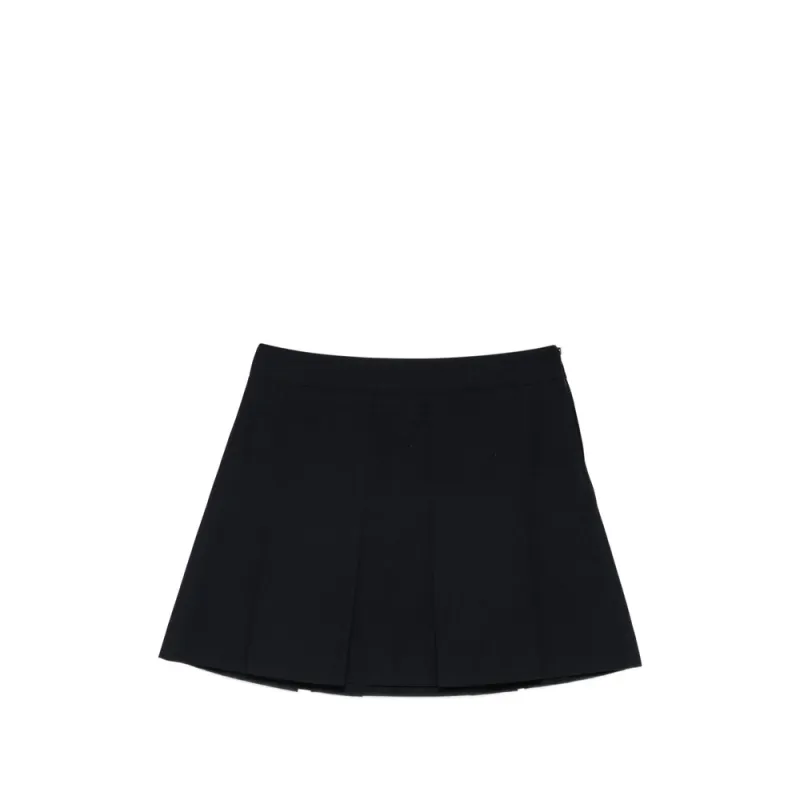 Navy Blue Pleated Mini Skirt made by A.P.C.