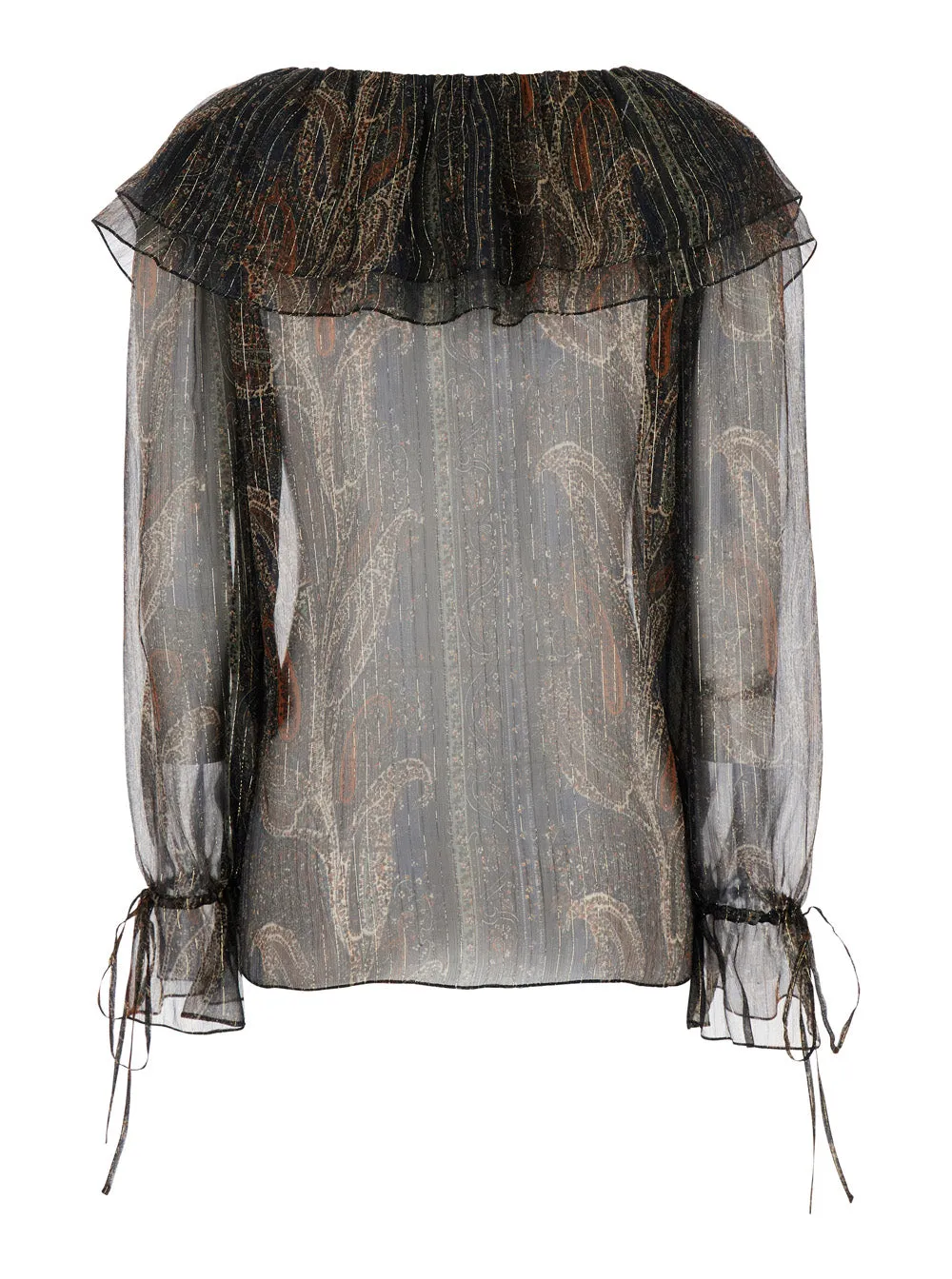 Multicolor Off-Shoulder Blouse with Poet Sleeves sold by Lord & Taylor product image thumbnail 2